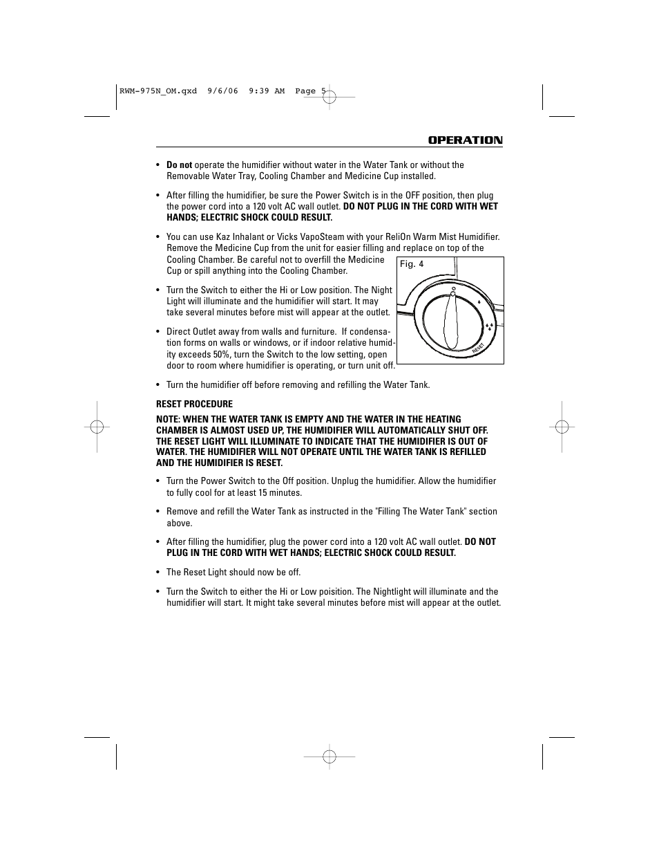 ReliOn RWM-975N User Manual | Page 5 / 30