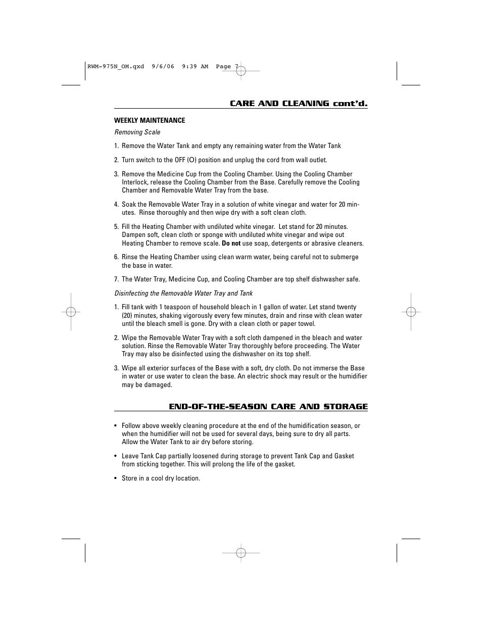ReliOn RWM-975N User Manual | Page 7 / 30