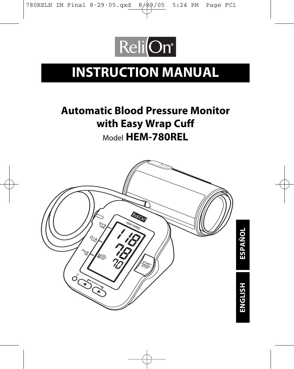 ReliOn HEM-780REL User Manual | 56 pages