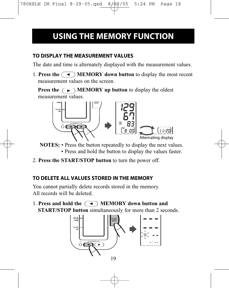 ReliOn HEM-780REL User Manual | Page 19 / 56
