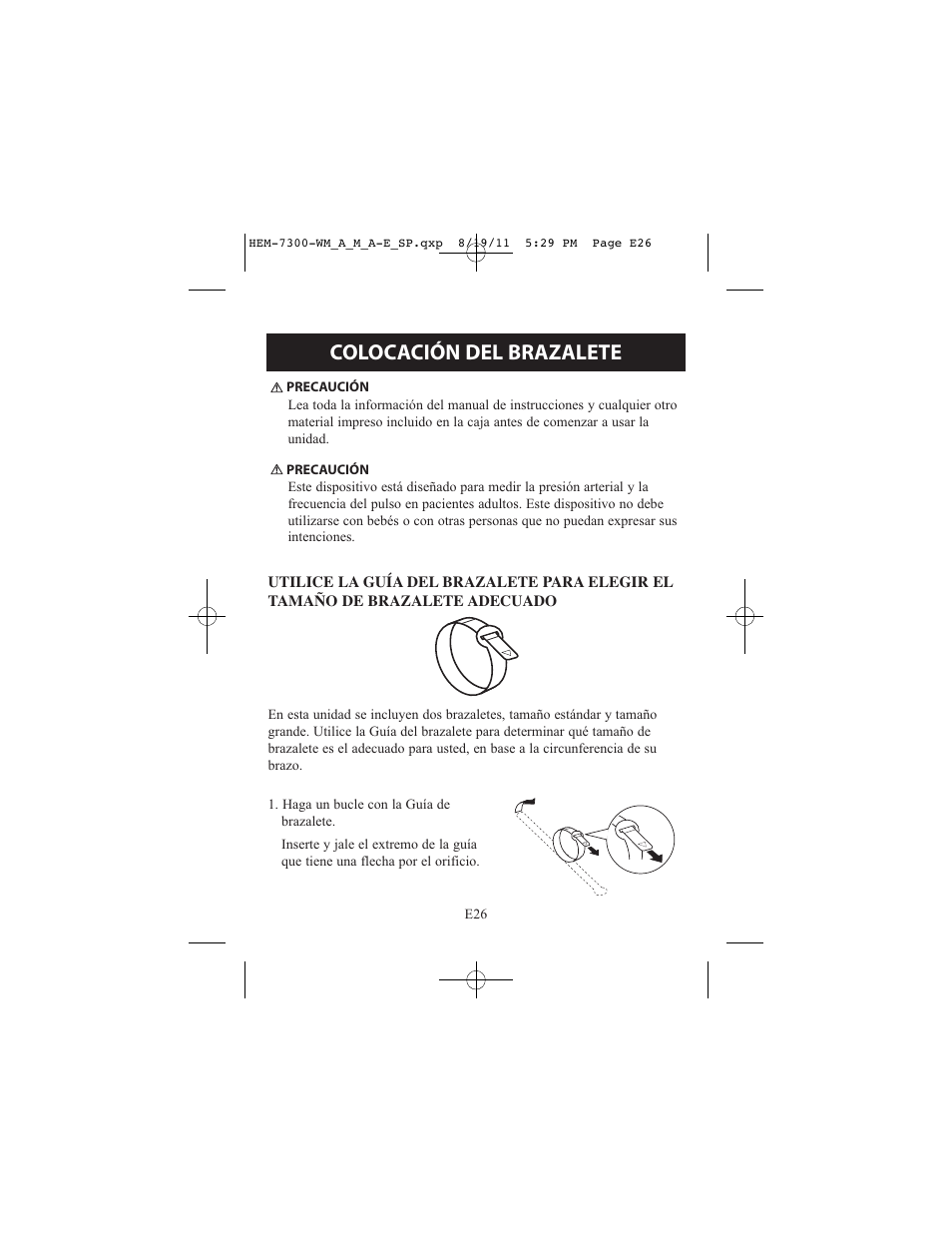 Colocación del brazalete | ReliOn Automatic Blood Pressure Monitor with Two Cuffs 7300REL User Manual | Page 70 / 88