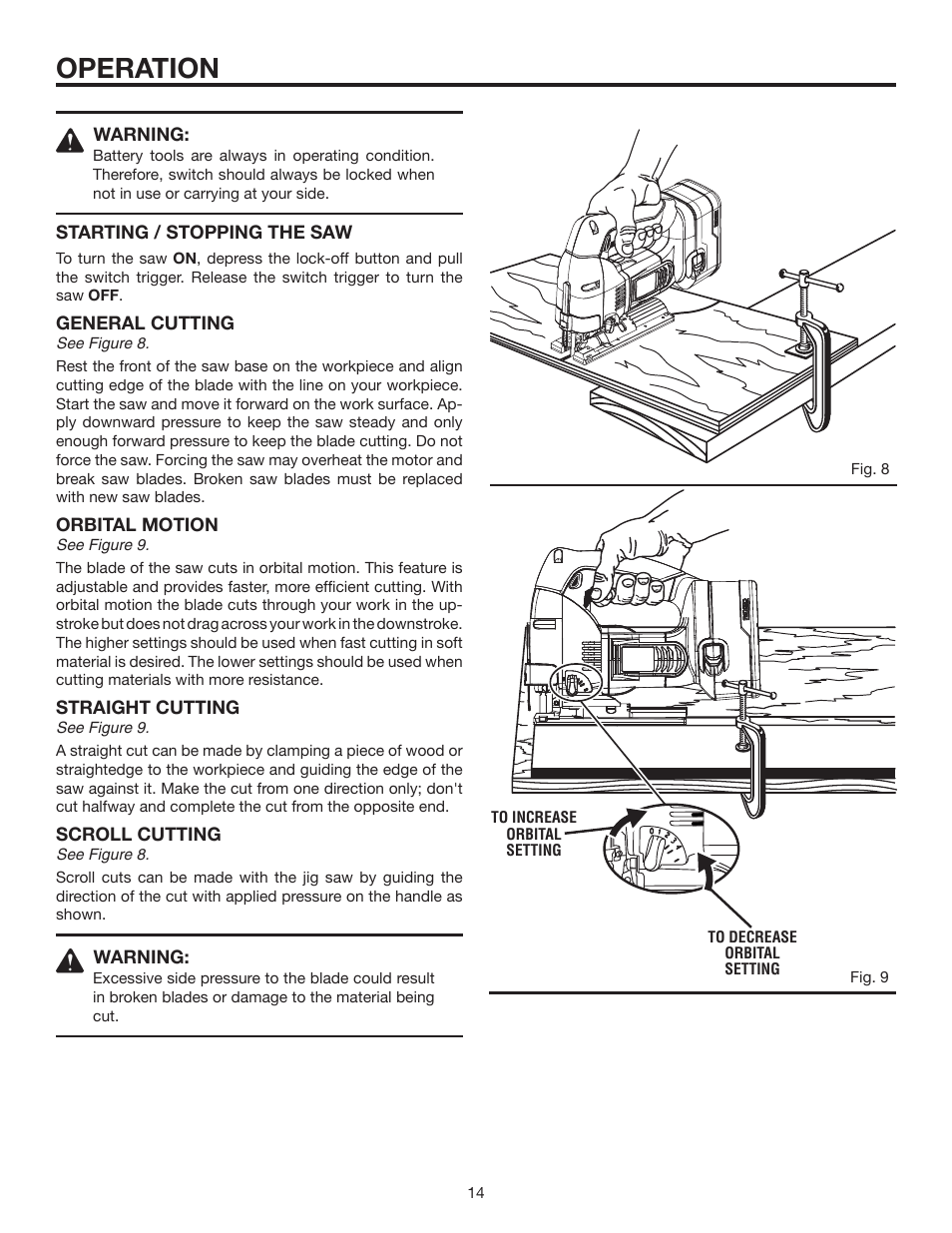 Operation | RIDGID R843 User Manual | Page 14 / 20