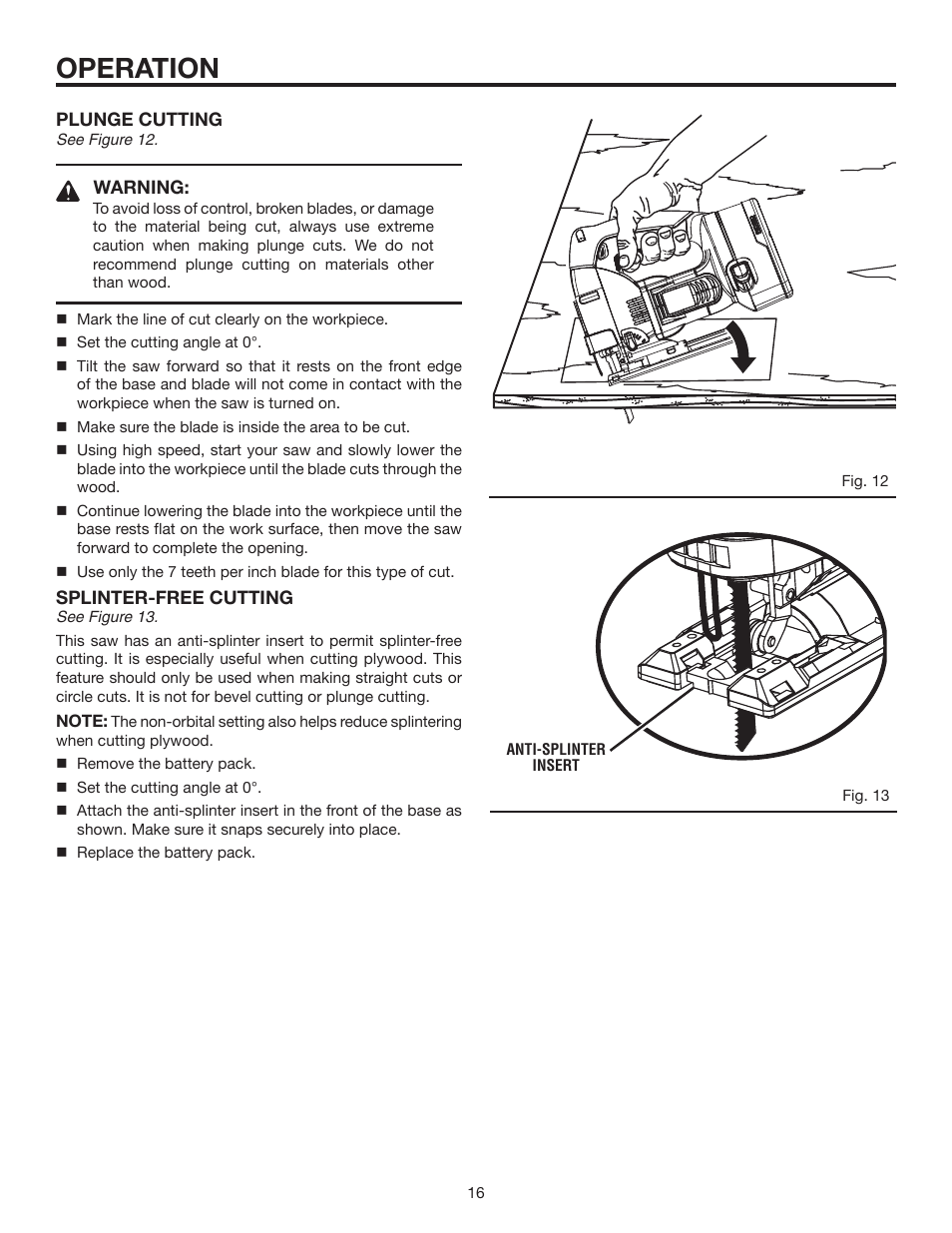 Operation | RIDGID R843 User Manual | Page 16 / 20