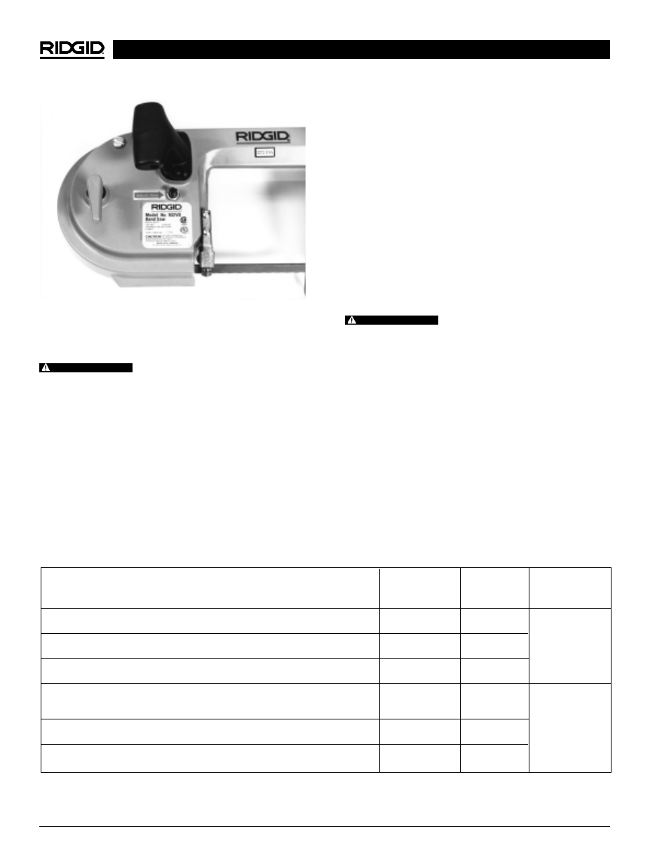 Entretien, Stockage de l’appareil, Tableau de sélection des lames | Inspection des balais du moteur et lubrification, Ventilation de la scie | RIDGID 32V User Manual | Page 22 / 37