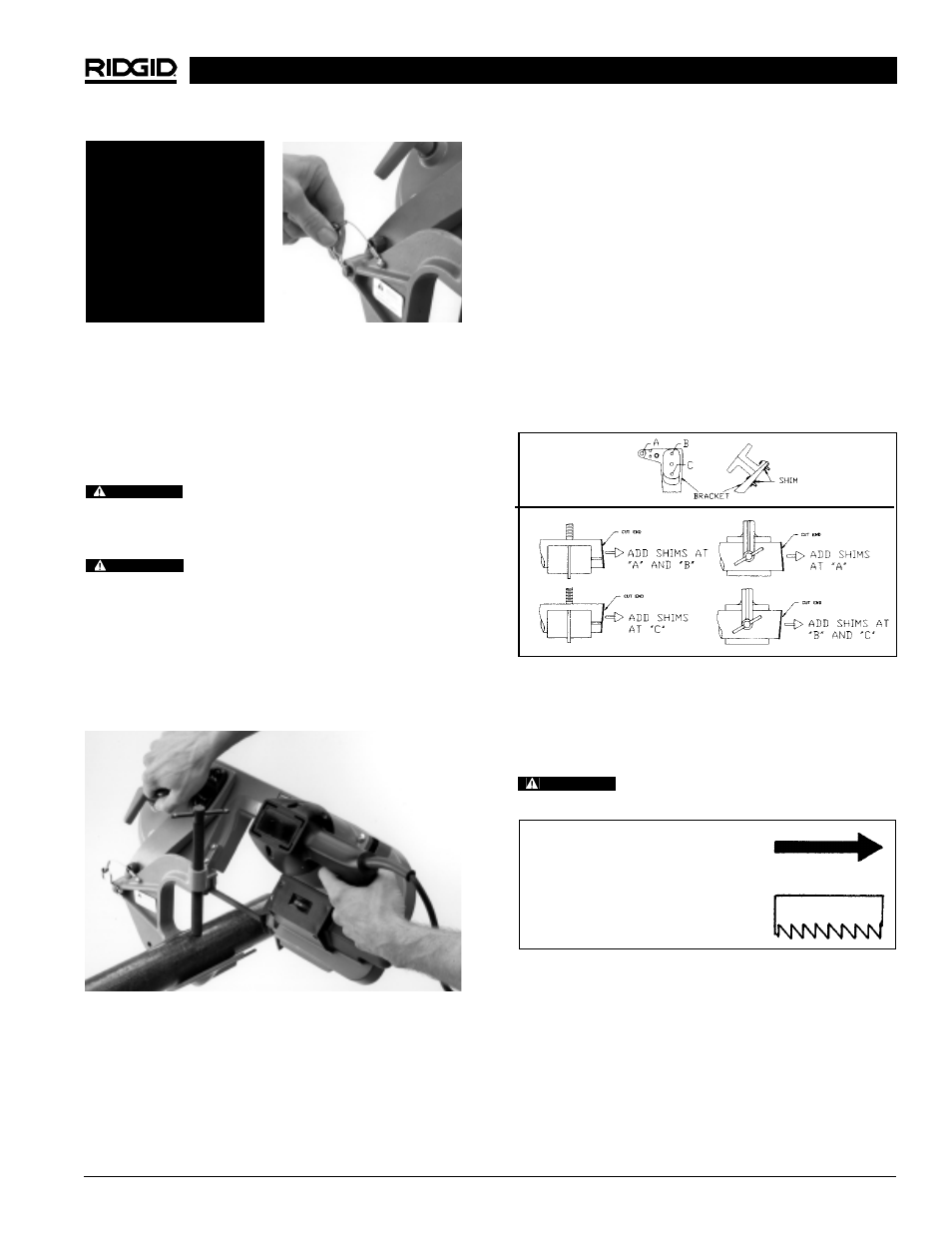 Special procedures | RIDGID 32V User Manual | Page 9 / 37
