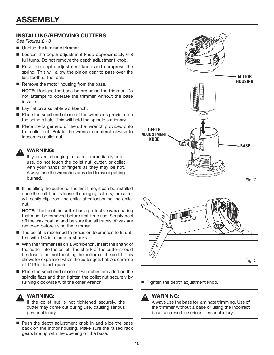 Assembly | RIDGID R2400 User Manual | Page 10 / 20