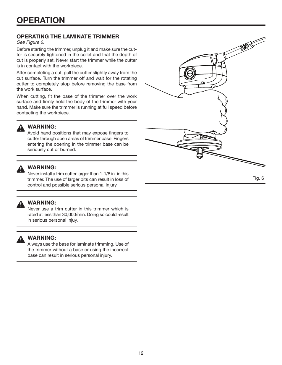 Operation | RIDGID R2400 User Manual | Page 12 / 20