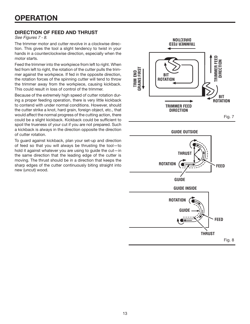 Operation | RIDGID R2400 User Manual | Page 13 / 20