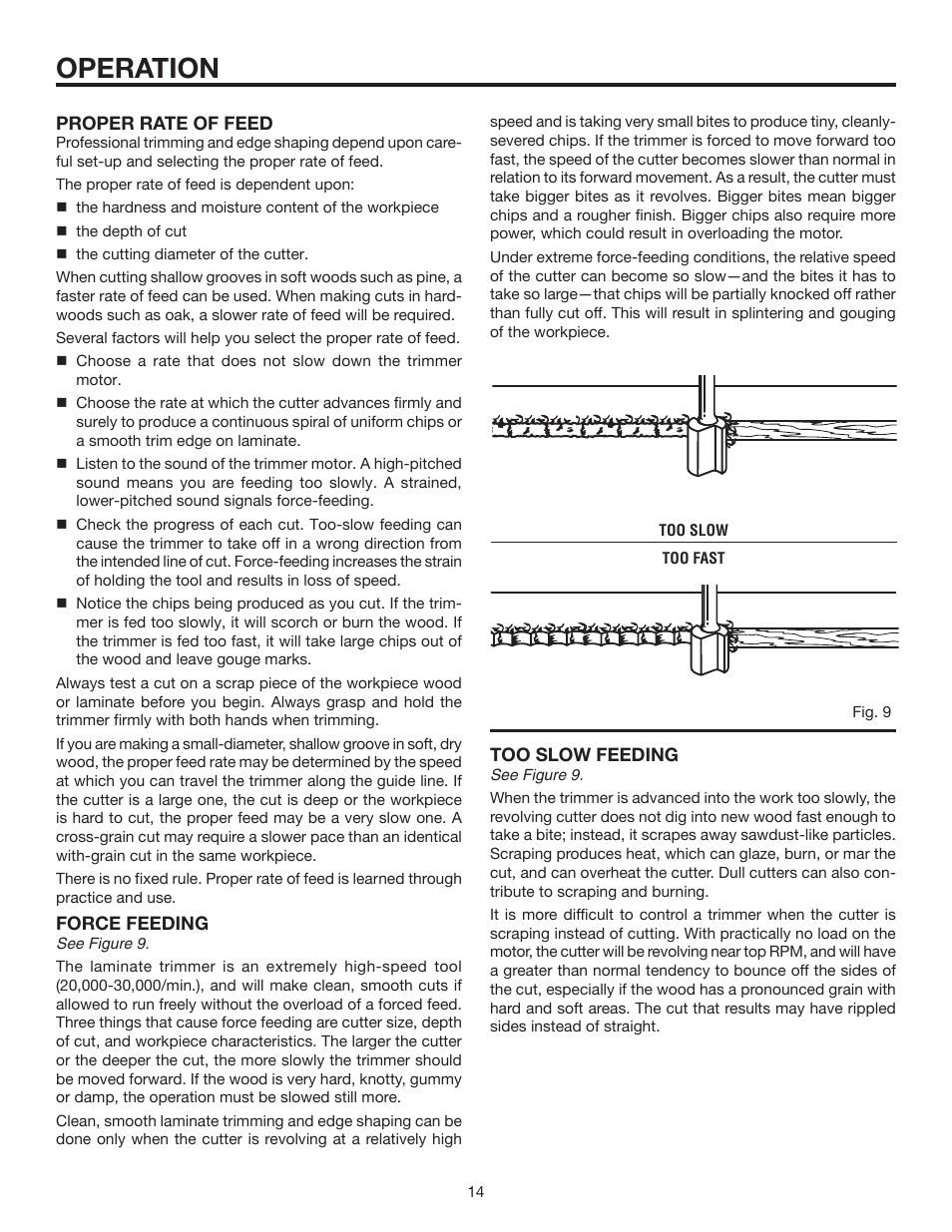 Operation | RIDGID R2400 User Manual | Page 14 / 20