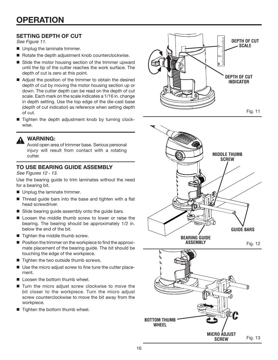 Operation | RIDGID R2400 User Manual | Page 16 / 20