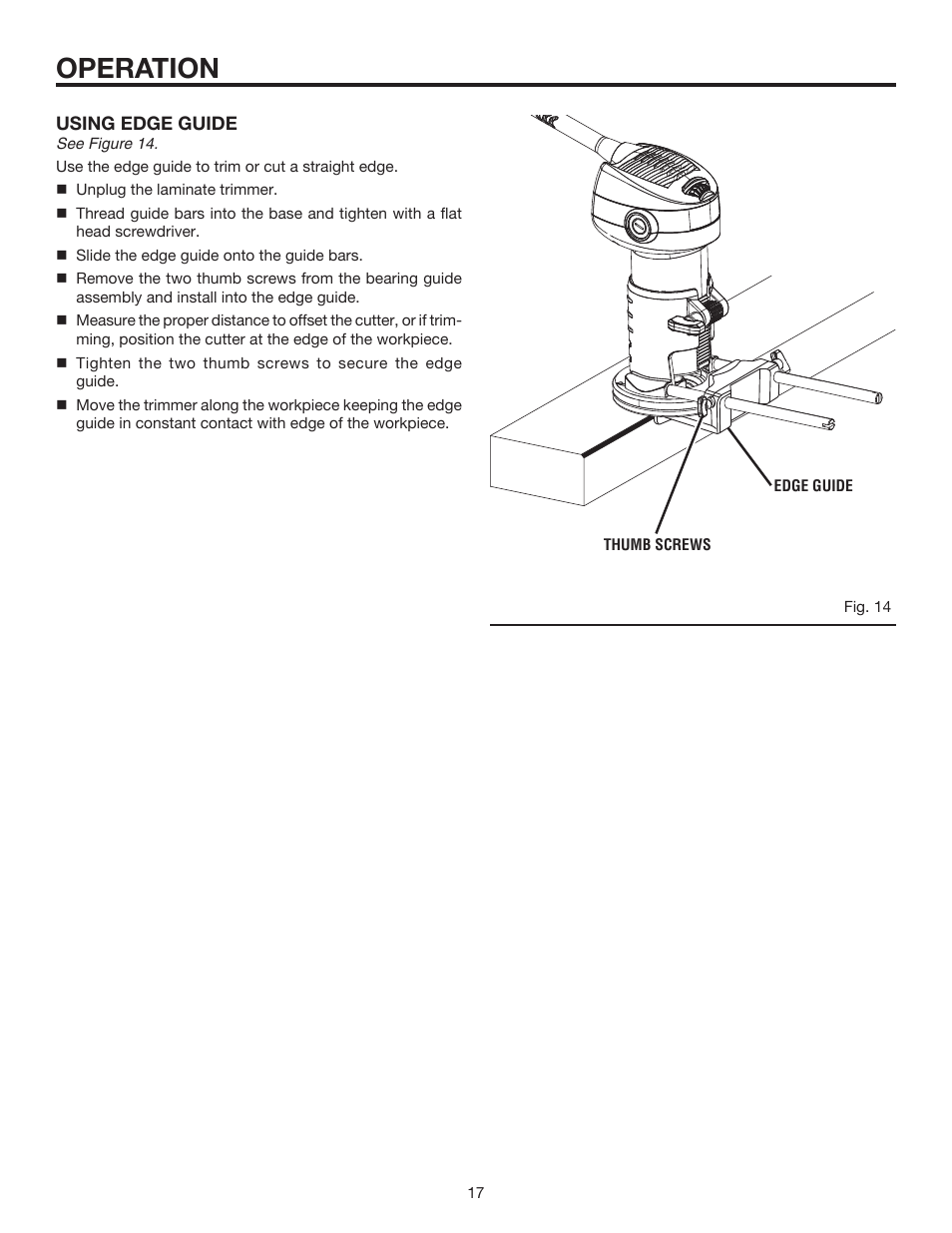 Operation | RIDGID R2400 User Manual | Page 17 / 20