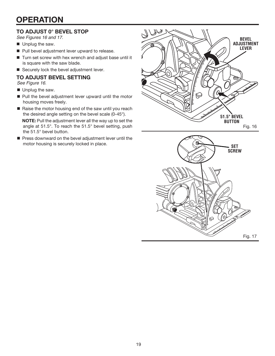 Operation | RIDGID R3210-1 User Manual | Page 19 / 26