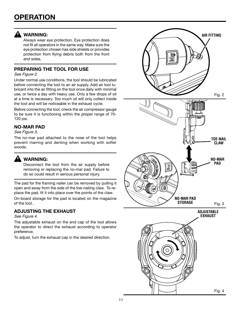 Operation | RIDGID R350CHA User Manual | Page 11 / 20
