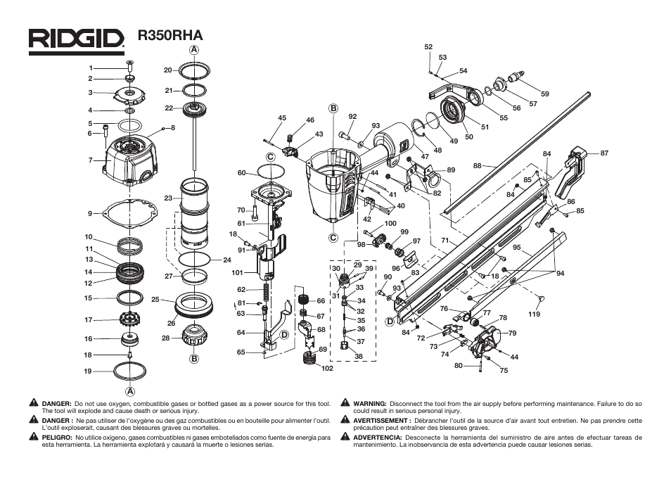 R350rha | RIDGID R350RHA User Manual | Page 2 / 5