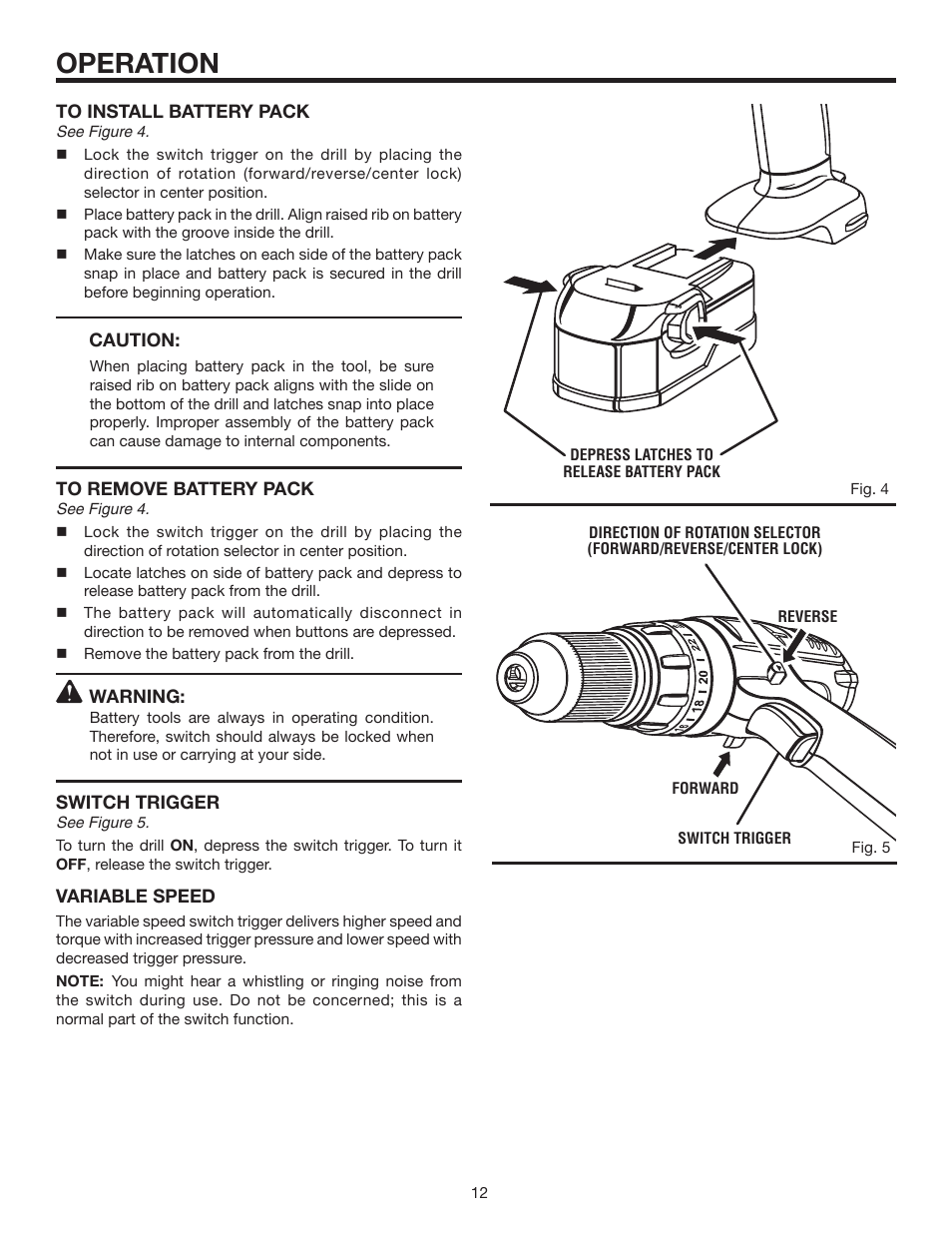 Operation | RIDGID R840011 User Manual | Page 12 / 20