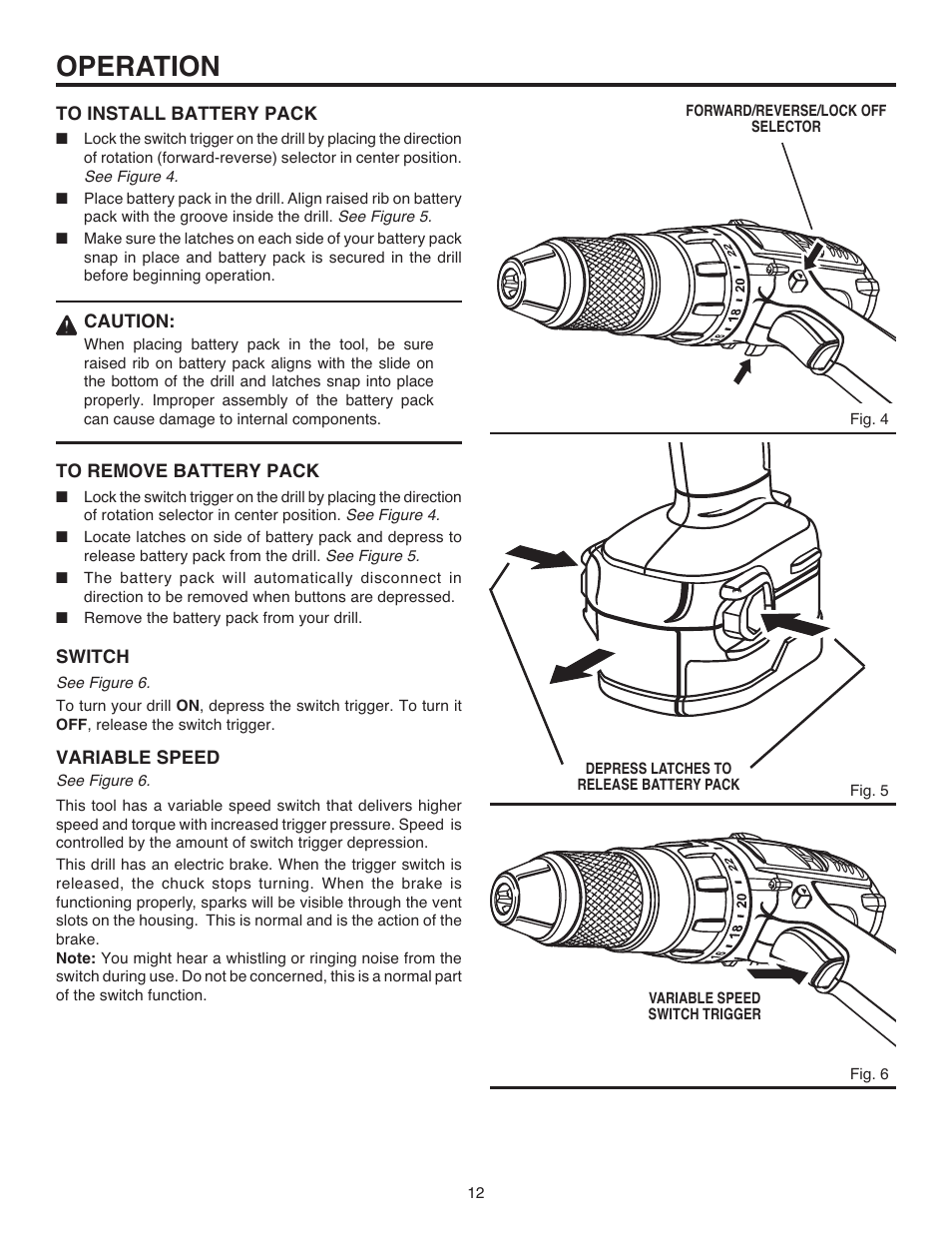 Operation | RIDGID R82015 User Manual | Page 12 / 20