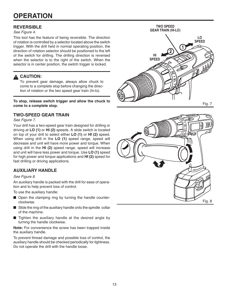 Operation | RIDGID R82015 User Manual | Page 13 / 20