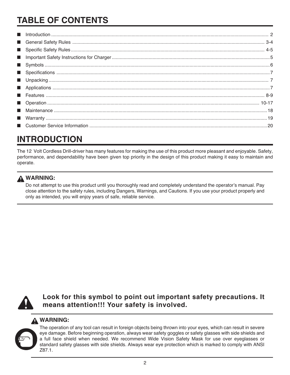 RIDGID R82015 User Manual | Page 2 / 20