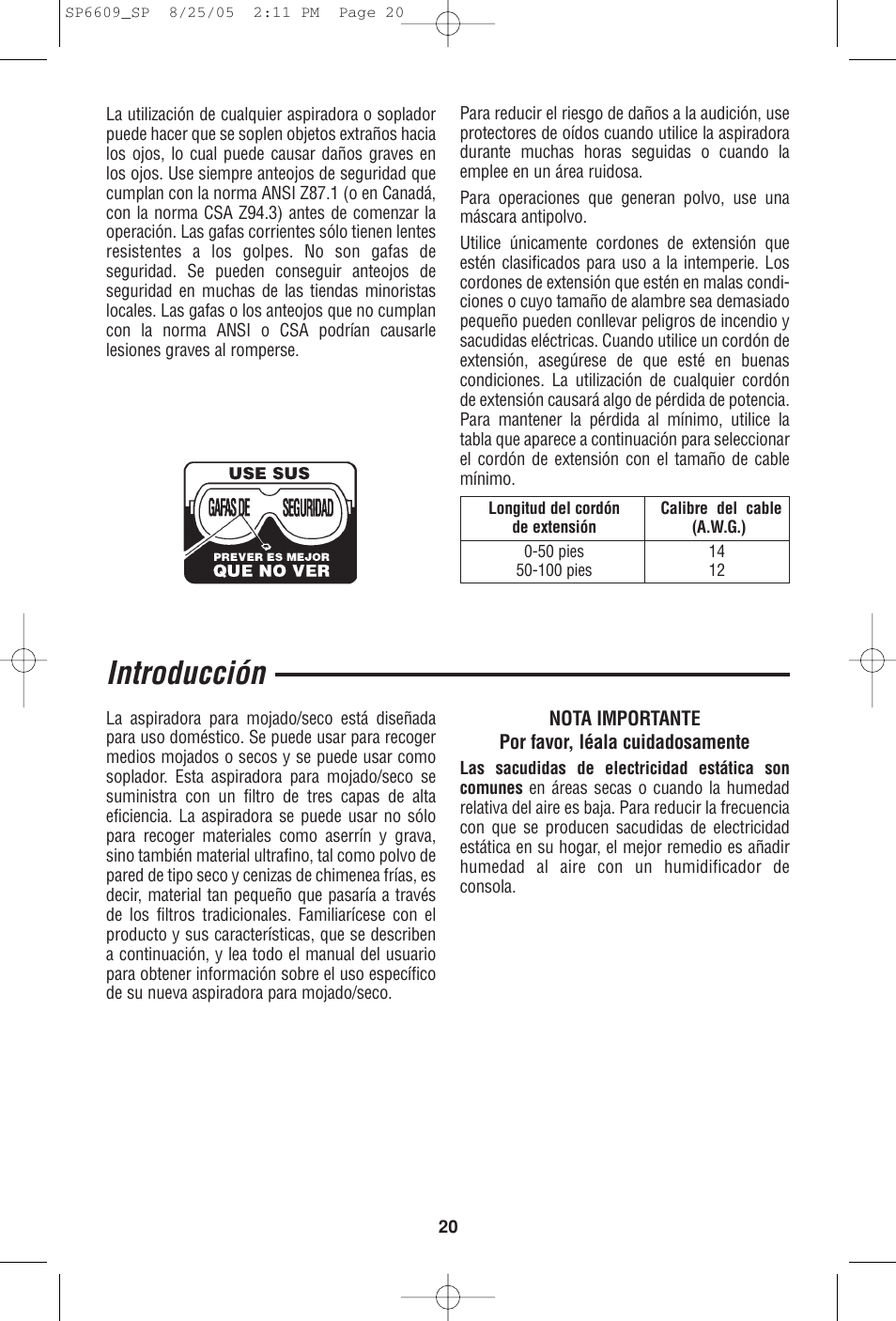 Introducción | RIDGID WD4550 User Manual | Page 20 / 48