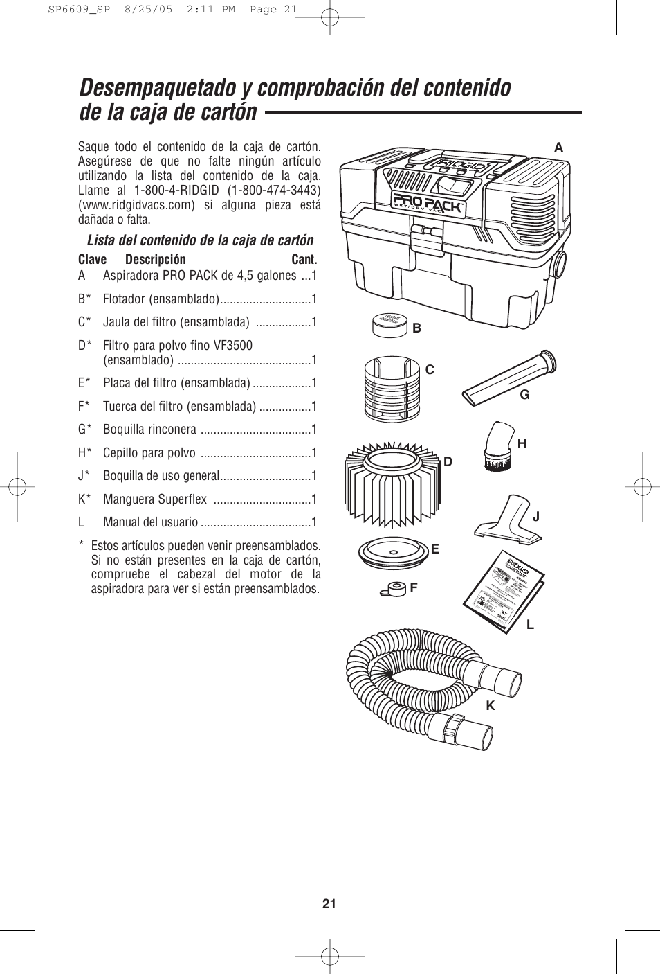 RIDGID WD4550 User Manual | Page 21 / 48