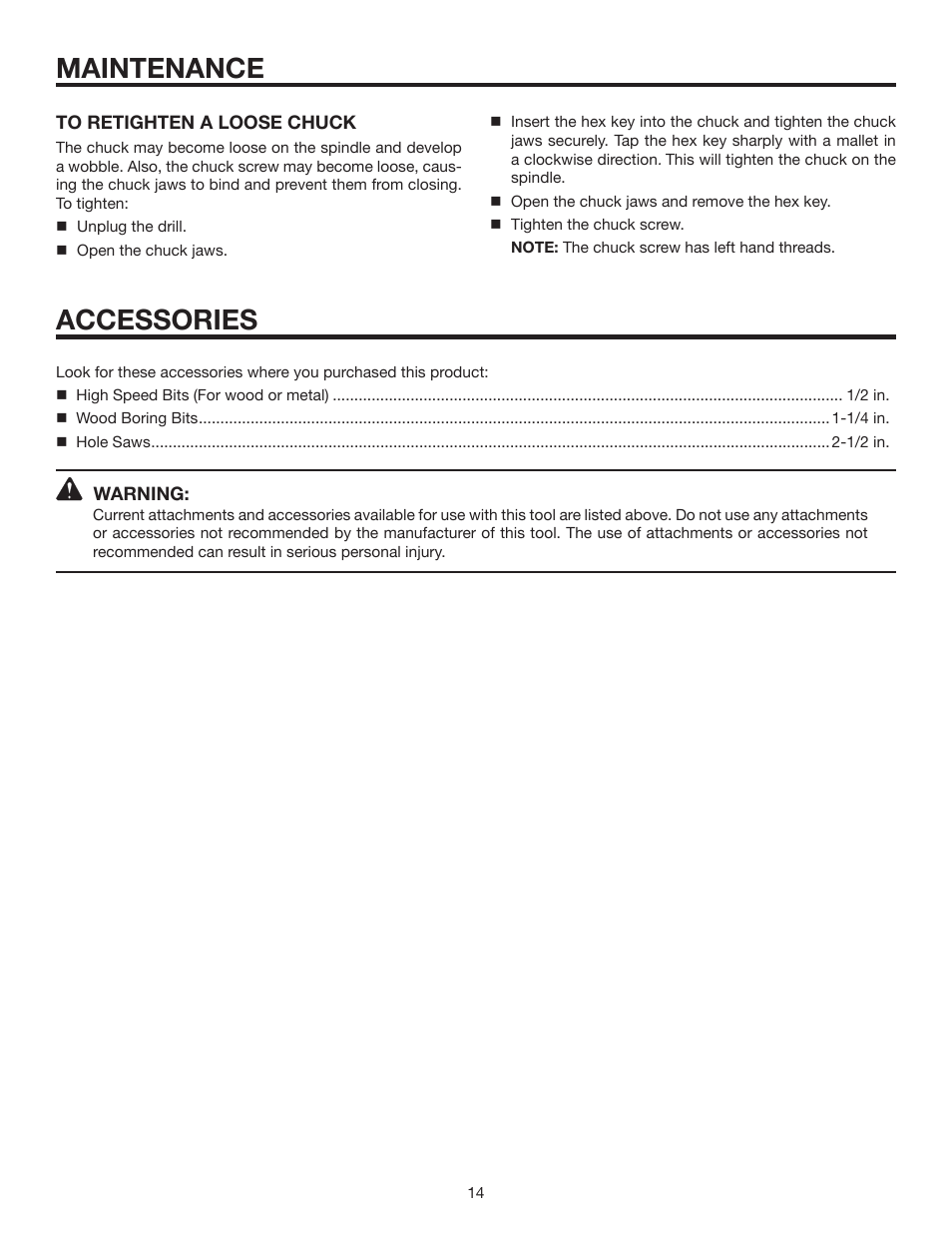 Maintenance, Accessories | RIDGID R7111 User Manual | Page 14 / 16