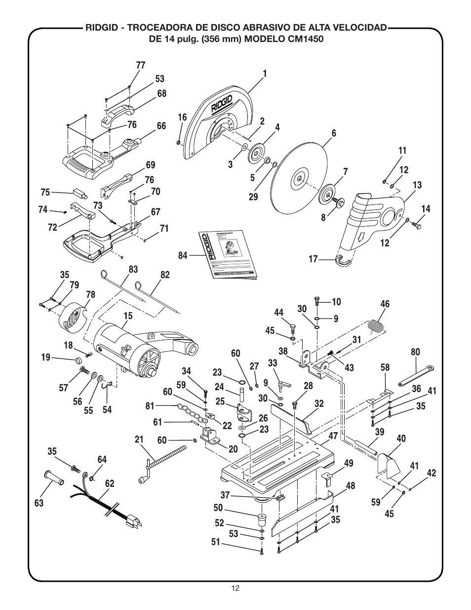 RIDGID CM1450 User Manual | Page 12 / 16