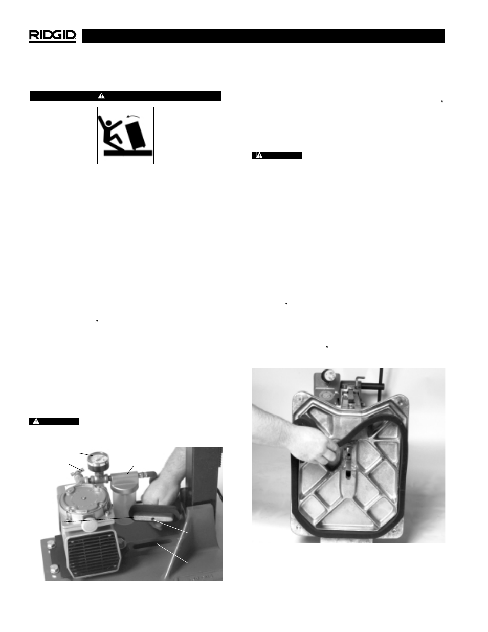 Securing machine | RIDGID RB-214 User Manual | Page 8 / 15