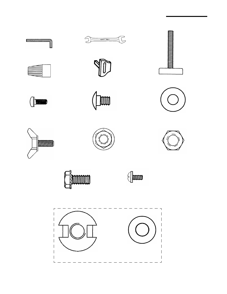 Unpacking and checking contents (continued), Loose parts (from hardware pack) | RIDGID JP0610 User Manual | Page 12 / 44