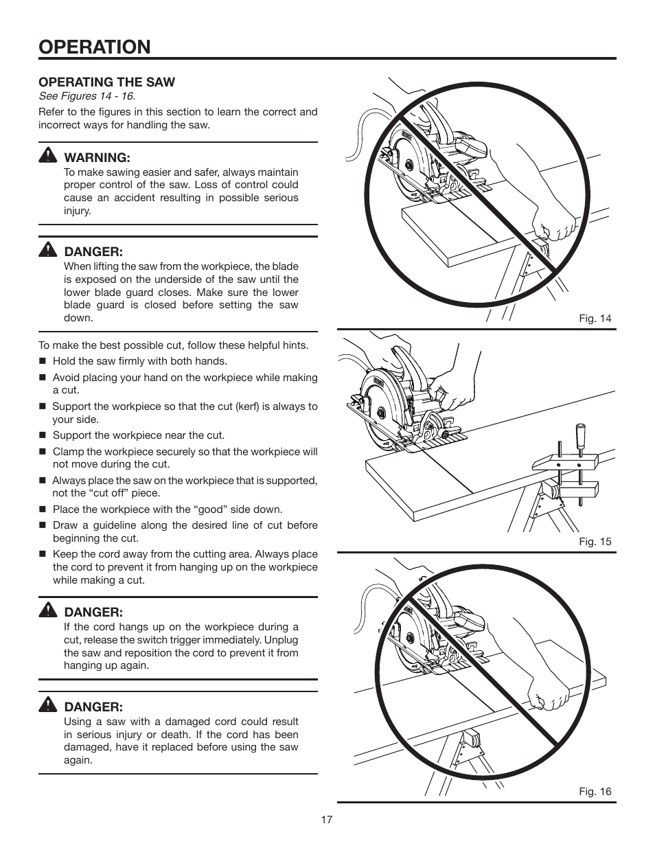 Operation | RIDGID R3203-1 User Manual | Page 17 / 24