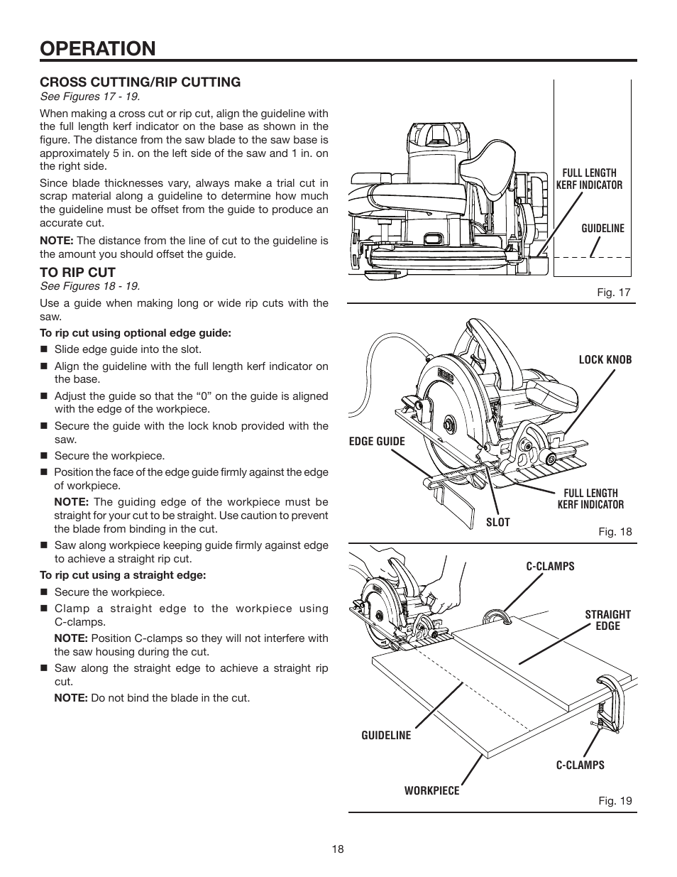 Operation | RIDGID R3203-1 User Manual | Page 18 / 24