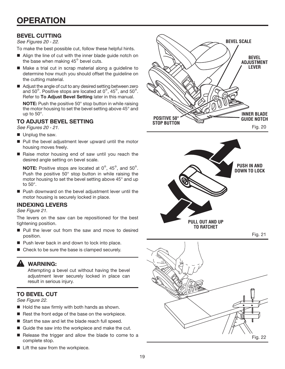 Operation | RIDGID R3203-1 User Manual | Page 19 / 24