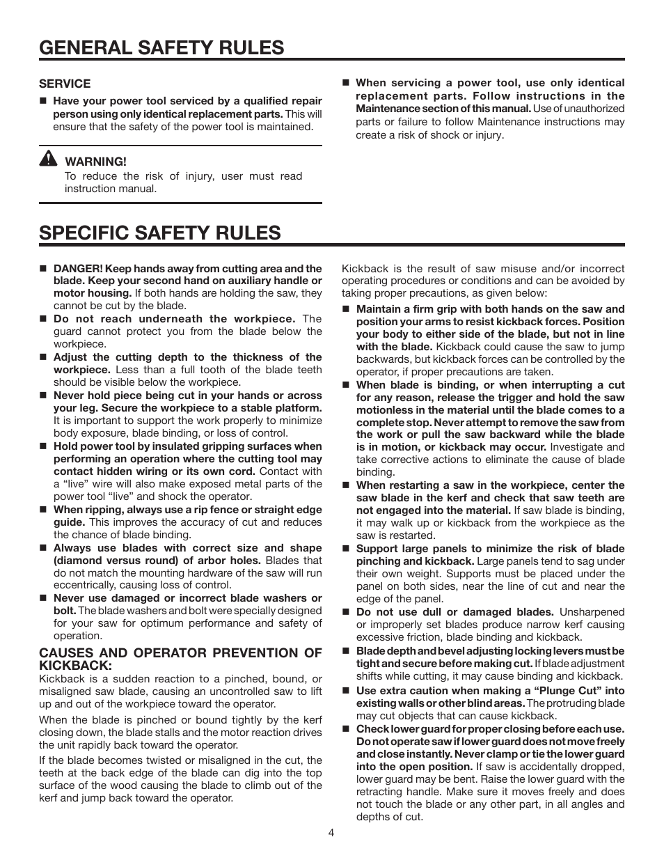 General safety rules specific safety rules | RIDGID R3203-1 User Manual | Page 4 / 24