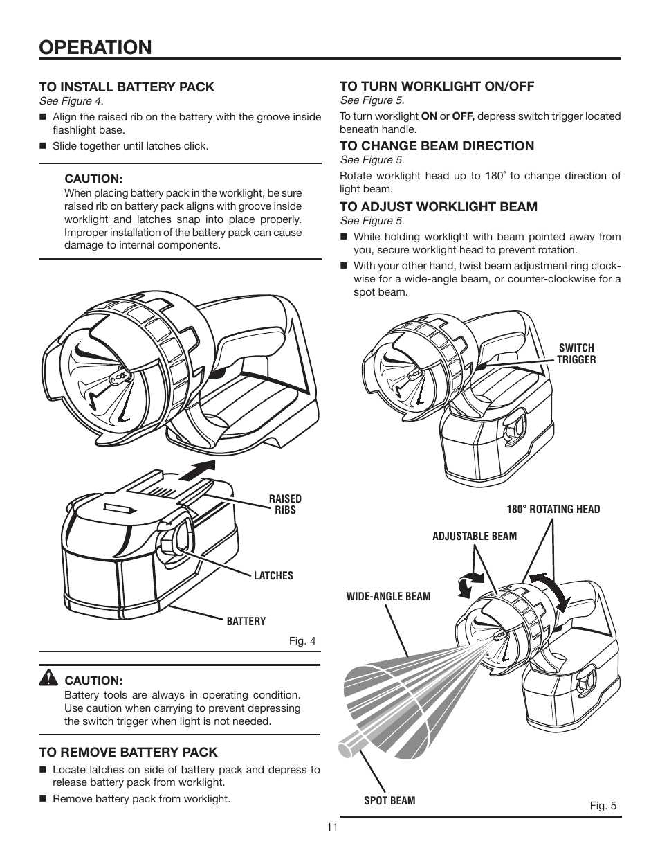 Operation | RIDGID R849 User Manual | Page 11 / 16