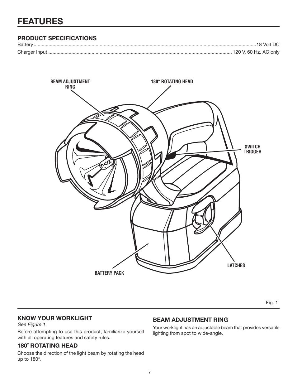 Features | RIDGID R849 User Manual | Page 7 / 16