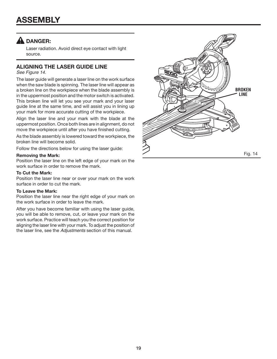 Assembly | RIDGID MS1290LZA User Manual | Page 19 / 40
