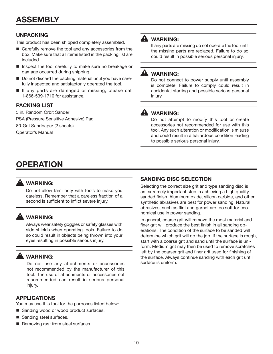 Assembly, Operation | RIDGID R2600 User Manual | Page 10 / 18