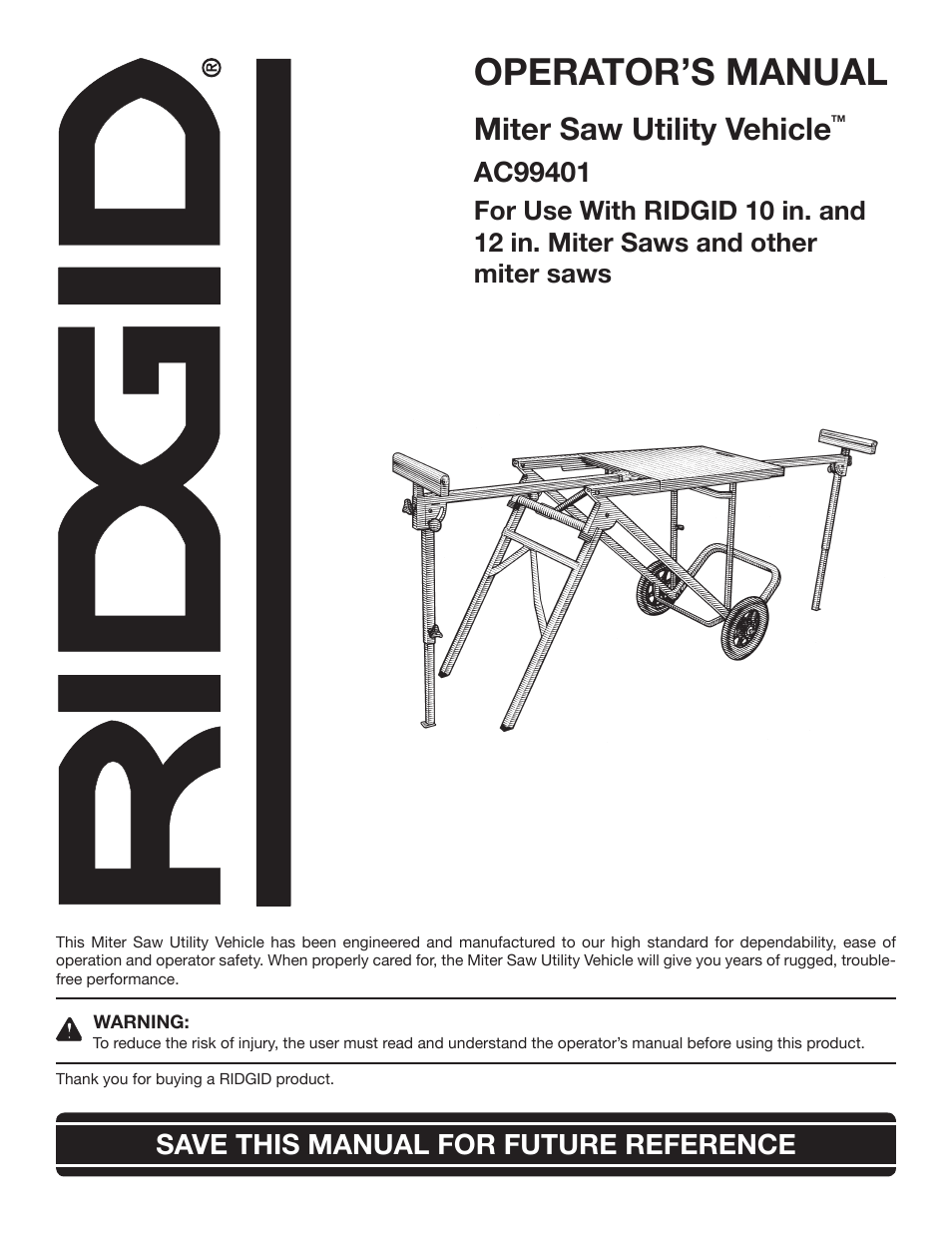 RIDGID AC99401 User Manual | 16 pages