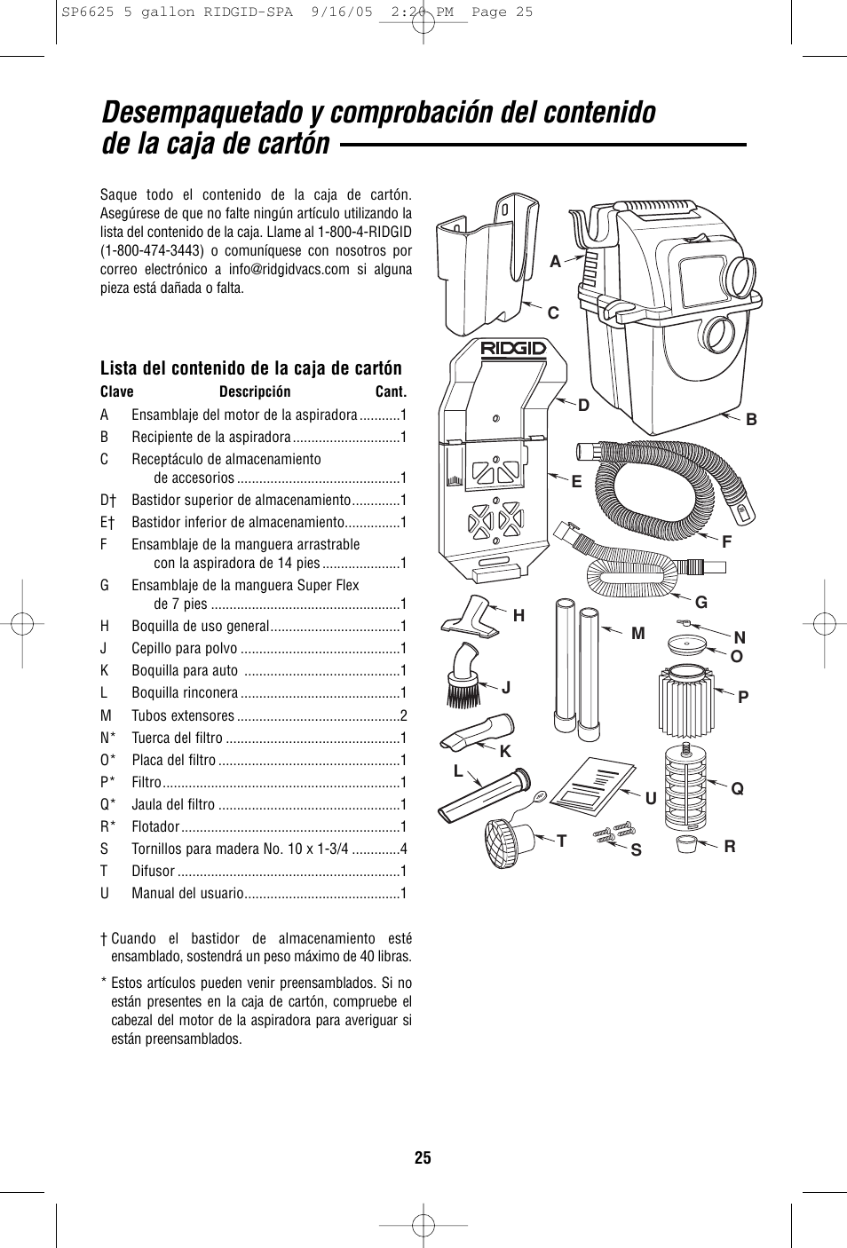 RIDGID WD55000 User Manual | Page 25 / 40