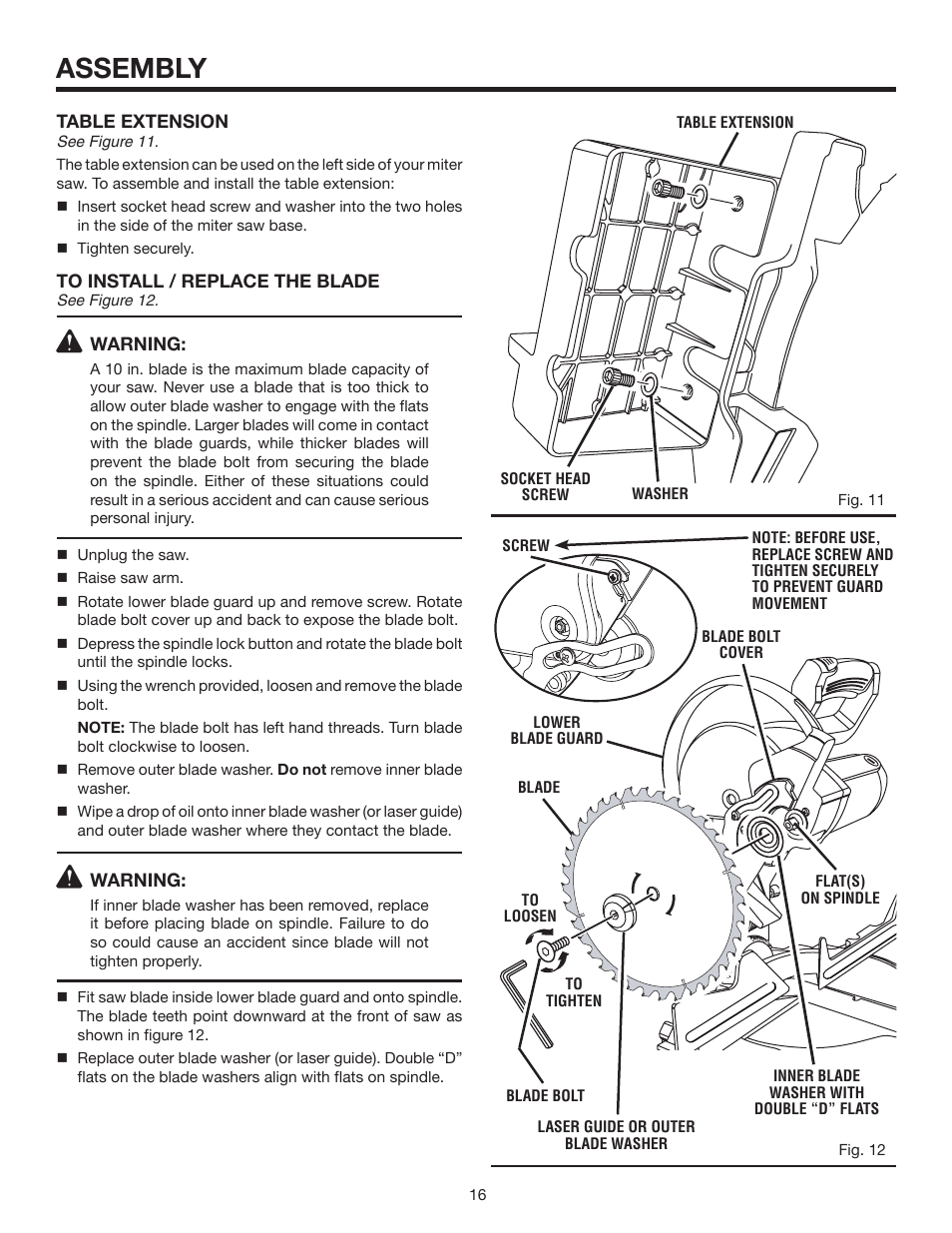 Assembly | RIDGID MS1065LZA User Manual | Page 16 / 32