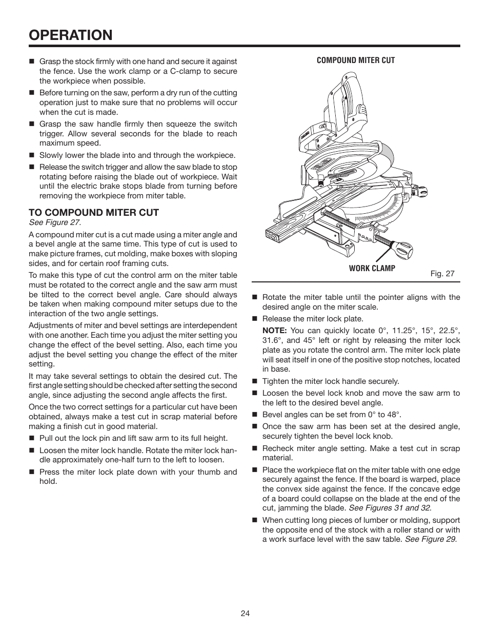 Operation | RIDGID MS1065LZA User Manual | Page 24 / 32