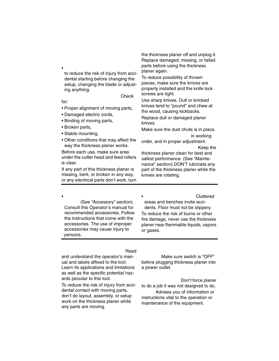 Before each use | RIDGID TP1300 User Manual | Page 5 / 36