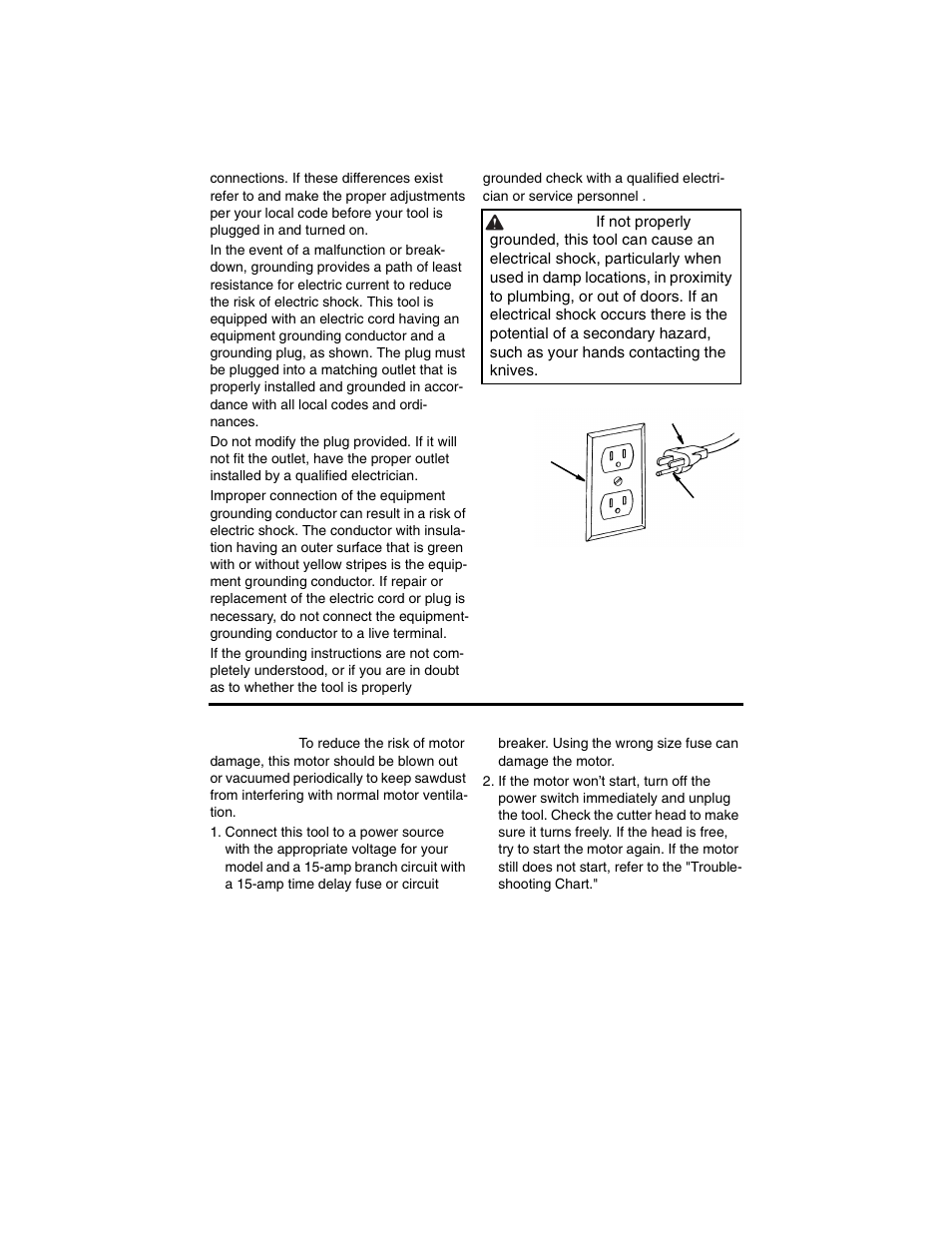 Motor safety protection | RIDGID TP1300 User Manual | Page 9 / 36