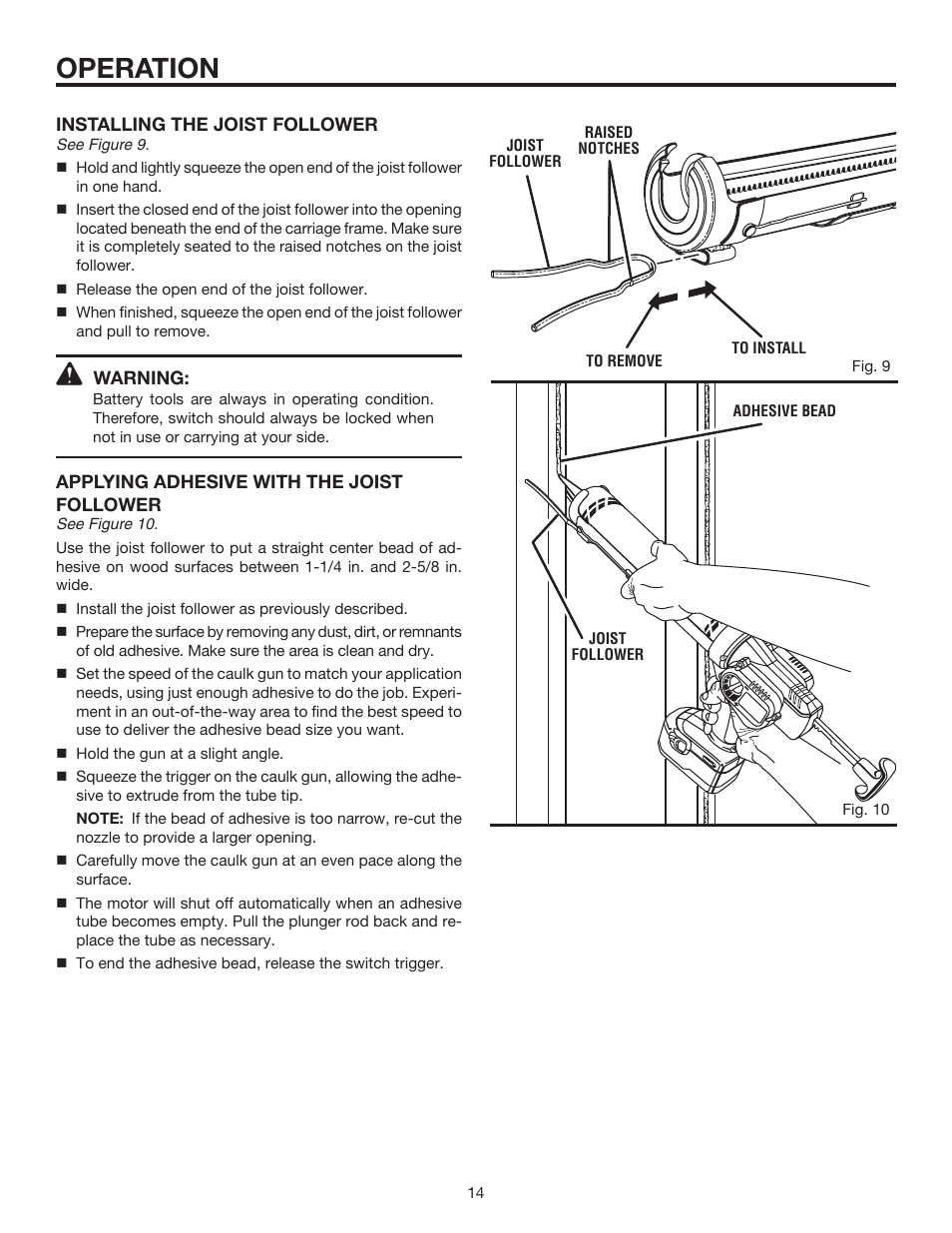 Operation | RIDGID R84040 User Manual | Page 14 / 20