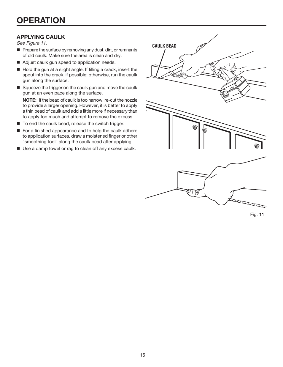 Operation | RIDGID R84040 User Manual | Page 15 / 20