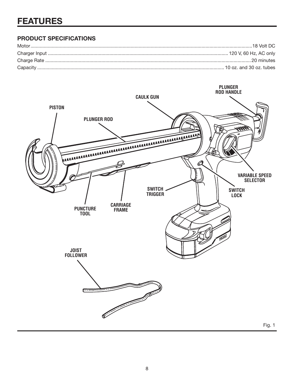 Features | RIDGID R84040 User Manual | Page 8 / 20