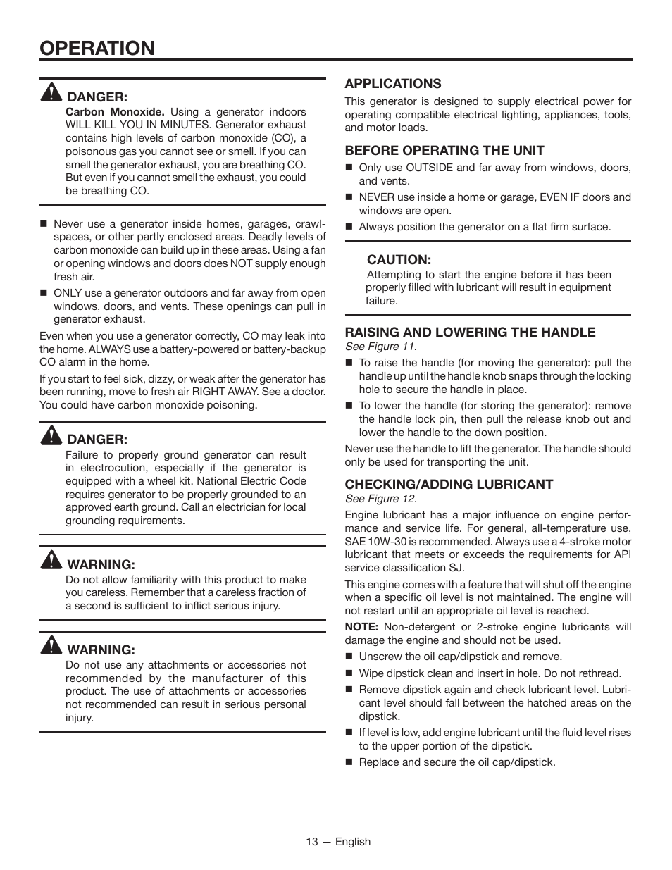 Operation | RIDGID RD8000 User Manual | Page 13 / 74