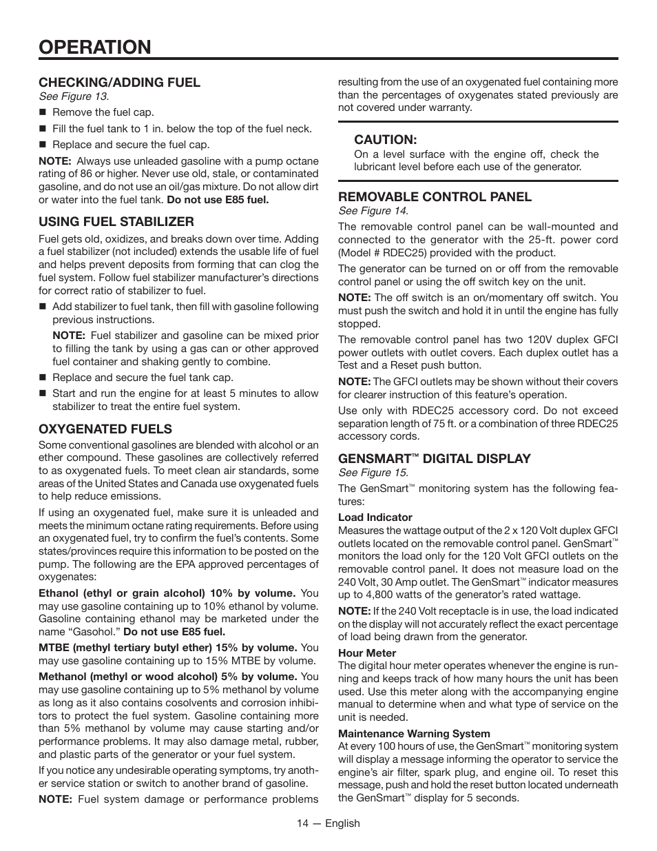 Operation | RIDGID RD8000 User Manual | Page 14 / 74