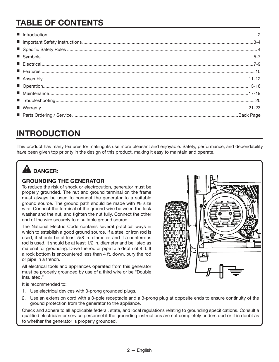 Table of contents introduction | RIDGID RD8000 User Manual | Page 2 / 74