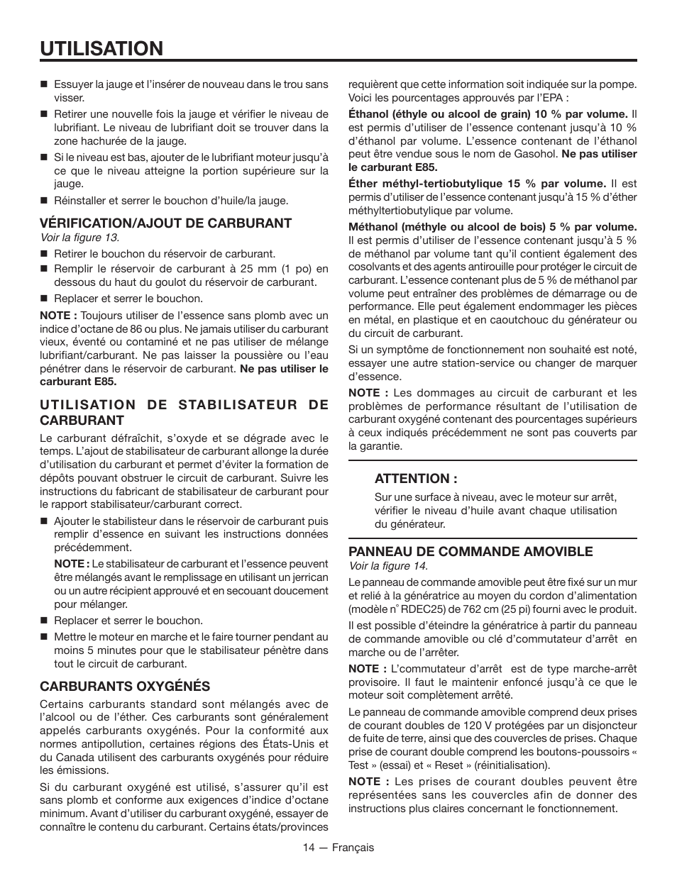 Utilisation | RIDGID RD8000 User Manual | Page 36 / 74