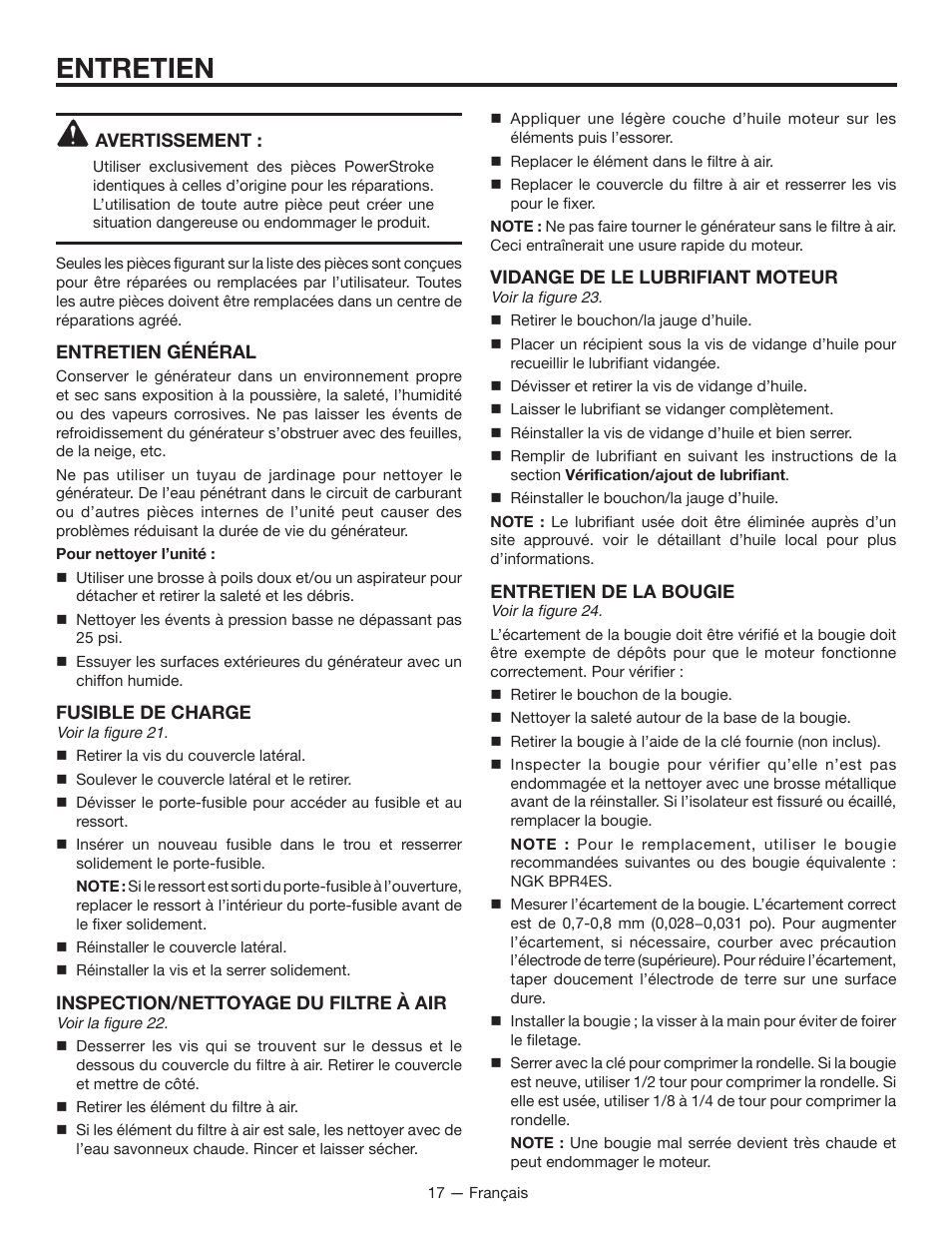 Entretien | RIDGID RD8000 User Manual | Page 39 / 74